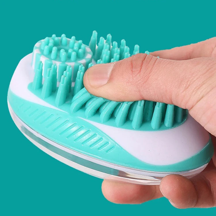 Escova de banho de silicone macio para cães e gatos