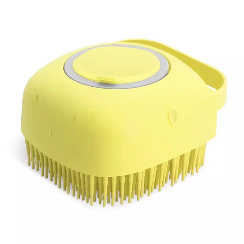 Escova de banho de silicone macio para cães e gatos