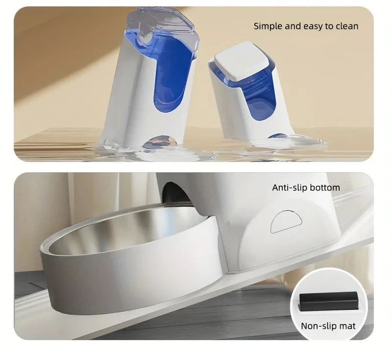 Alimentador e dispenser de água automático para PET em aço inoxidável de grande capacidade
