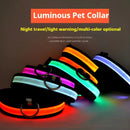 Coleira de nylon com LED para cachorro