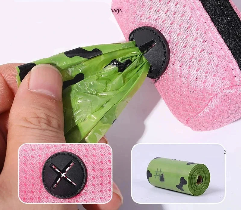 Dispensador y bolsas para excrementos de perros.
