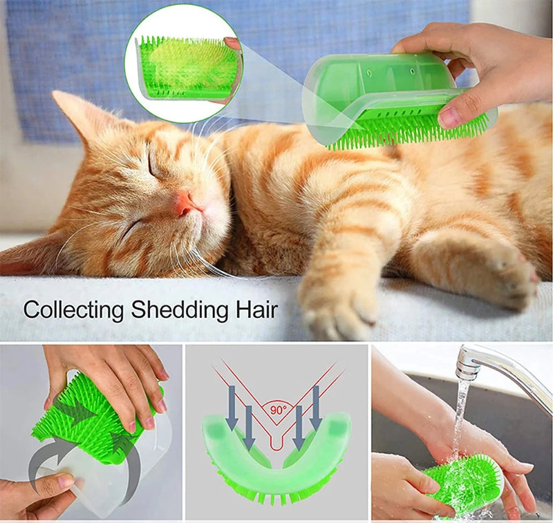 Arranhador e Massageador para Gatos e Removedor de Pelos para Cães e Gatos