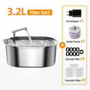 Fonte de água bebedouro automático para gatos em aço inoxidável