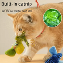 Brinquedo interativo de pelúcia para mastigar e morder para gatos, pássaro elétrico com som de canto e asas que batem