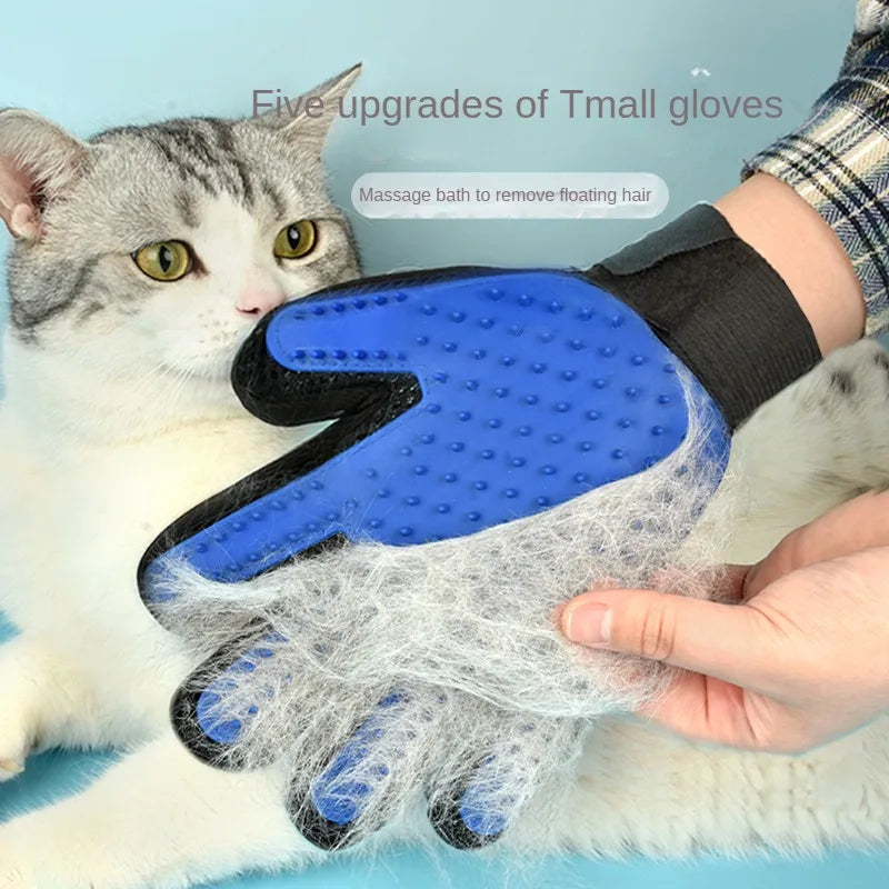 Luvas de Silicone para Escovação e Pente para Cabelo de Gatos e Cães