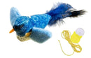 Brinquedo interativo de pelúcia para mastigar e morder para gatos, pássaro elétrico com som de canto e asas que batem