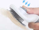 Escova para pelos de gatos, cães com pente de aço inoxidável