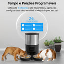 Comedouro inteligente automático para pets 5L com microfone