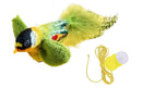 Brinquedo interativo de pelúcia para mastigar e morder para gatos, pássaro elétrico com som de canto e asas que batem