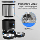 Comedouro inteligente automático para pets 5L com microfone
