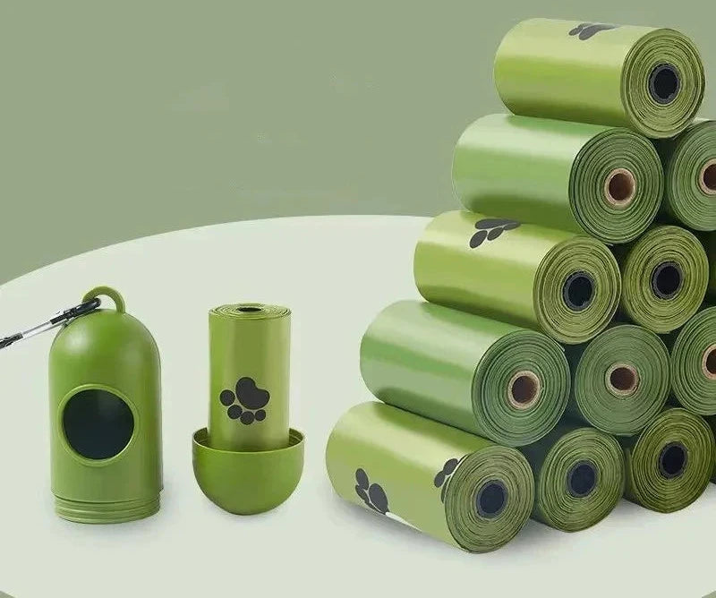 Bolsa para excrementos animales fabricada con material biodegradable.