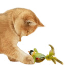 Brinquedo interativo de pelúcia para mastigar e morder para gatos, pássaro elétrico com som de canto e asas que batem