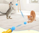 Brinquedo para disparar bola de pelúcia para gatos