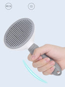 Escova para pelos de gatos, cães com pente de aço inoxidável