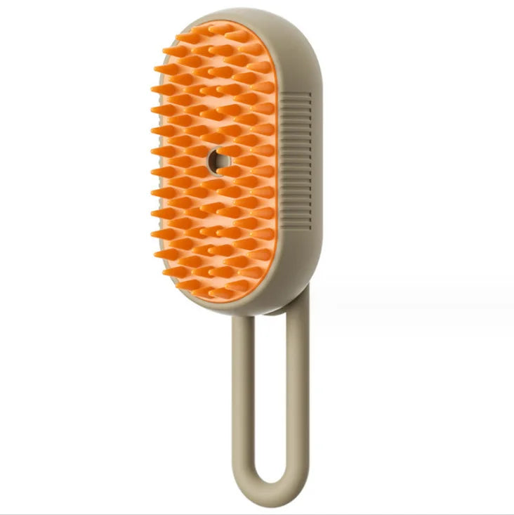 Escova de pentear pets peludos com spray automático recarregável