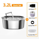 Fonte de água bebedouro automático para gatos em aço inoxidável