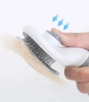 Escova para pelos de gatos, cães com pente de aço inoxidável